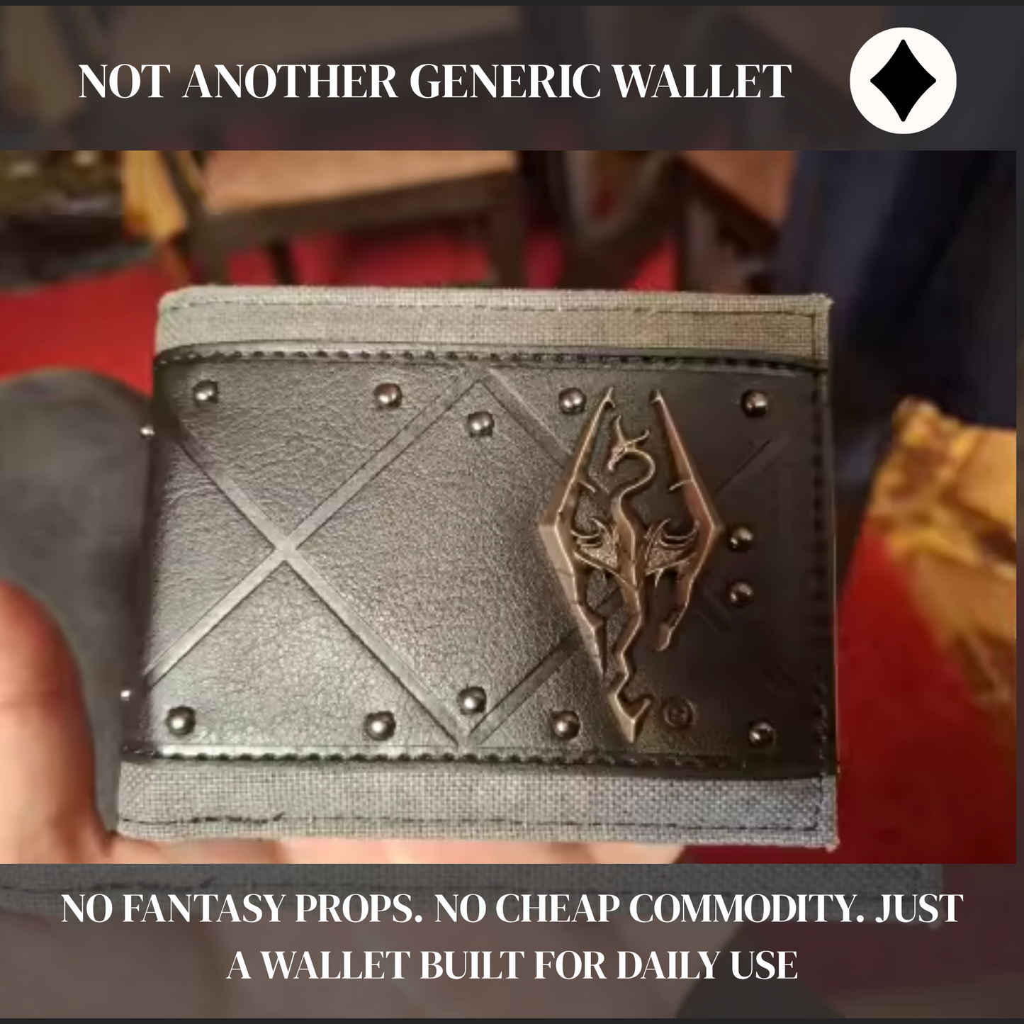 Dragon Emblem Leather Wallet